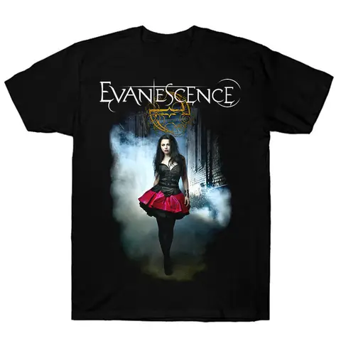 Evanescence 에이미 리 티셔츠, 반팔, 코튼 블랙 남성 사이즈 S to 3XL MD1342