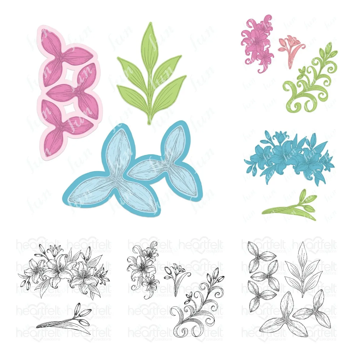 

Cutting Dies and Clear Stamps Diy Handmade Embossing Stencils 2023 New Lily Bouque Scrapbooking Greeting Card Making Decoration