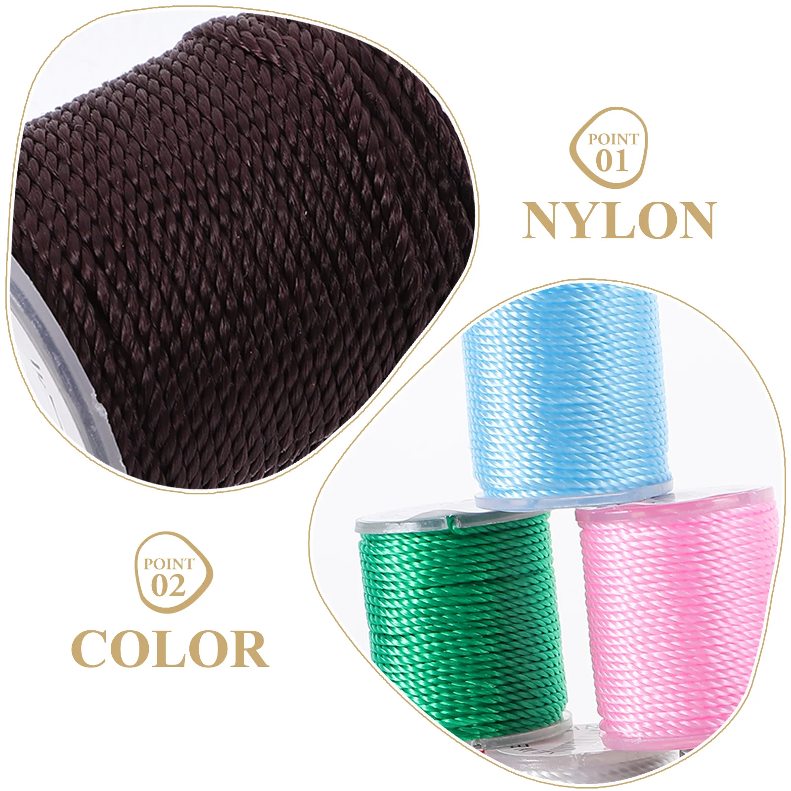 

10pcs 10 Colors 1Mm Nylon Cord 32.8Ft Per Roll Durable String For Jewelry Making Craft Beading Thread Knitting Cord Supply