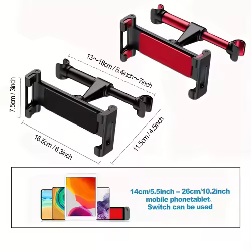 Universal Car Tablet Holder Back Seat Headrest Mount For iPad Air Mini Pro 4-13 Inch 360 Rotation Rear Pillow Phone Clamp Stand - Image 3