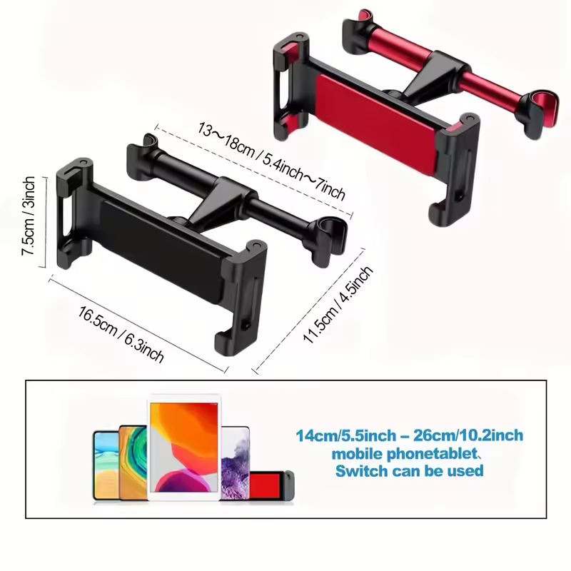 Universal Car Tablet Holder Back Seat Headrest Mount For iPad Air Mini Pro 4-13 Inch 360 Rotation Rear Pillow Phone Clamp Stand - Image 3