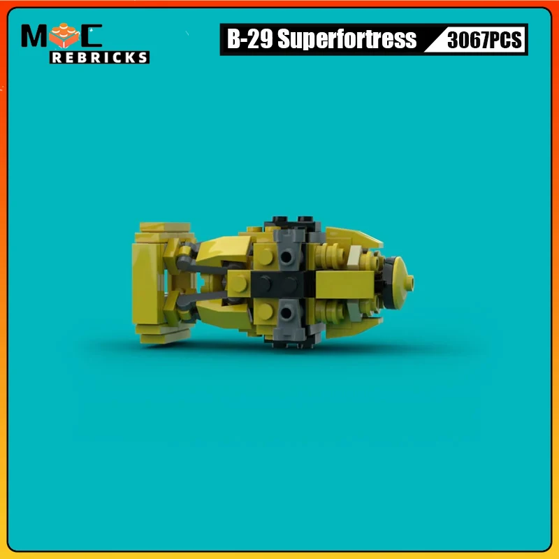 WW2 US Military B-29 Superfortress Long-Range Bomber Heavy Fighter Building Block Aircraft Assembly Models Bricks Toys Collector