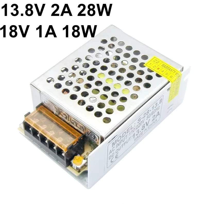 Regulated 13.8V 2A 28W 18V 1A Switching Power Supply AC To DC Access Transformer For Monitor Security Intercom Control System