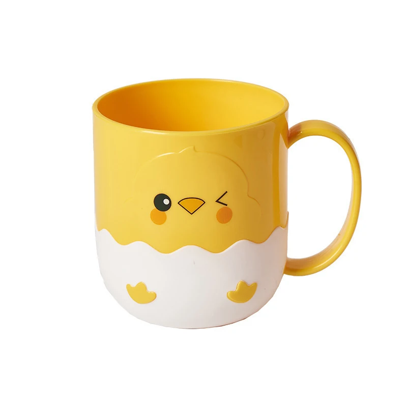 Little Yellow Duck and Chicken Cartoon Cute Mouthwash Cup  Student toothbrush cup  Water cup  Mug