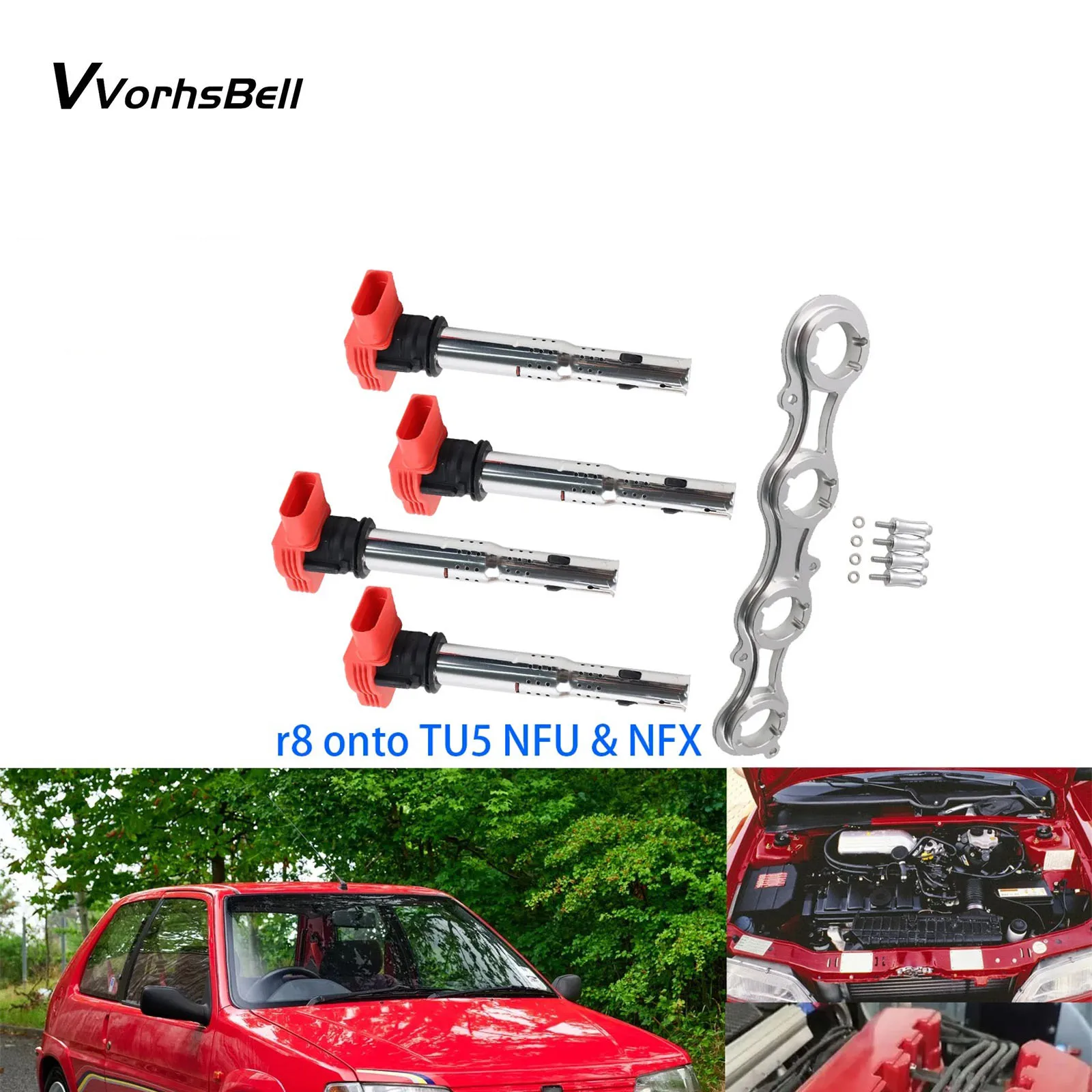 Ignition Coil Adapter Kit For TU5 NFU NFX Peugeot 106 Rallye Citroen Saxo VTS C2 VTS Ignition Mod Parts