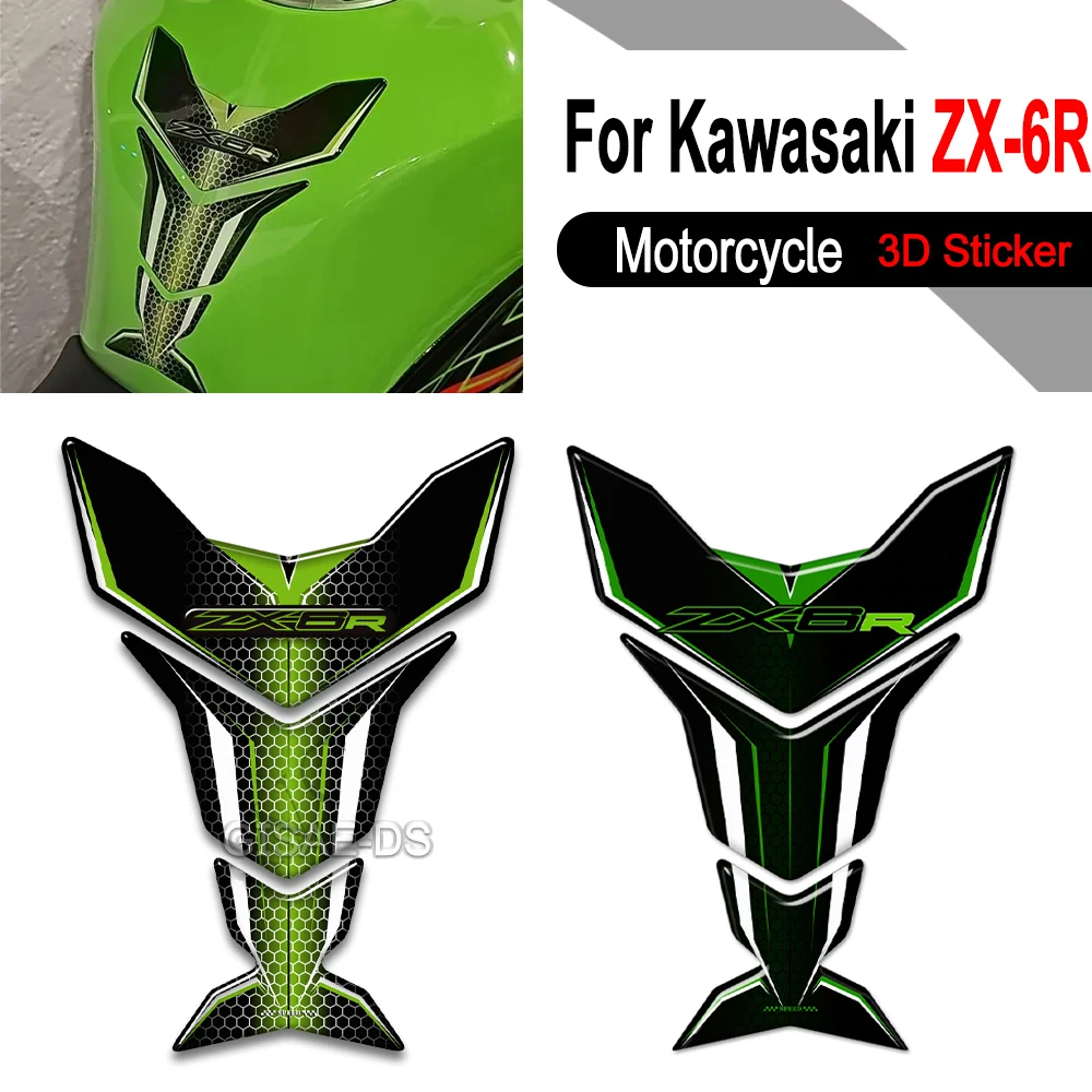 

Motorcycle For Kawasaki Ninja ZX-6R ZX6R ZX 6R Anti-slip Side Tank Pad Protection Stickers Waterproof Decals