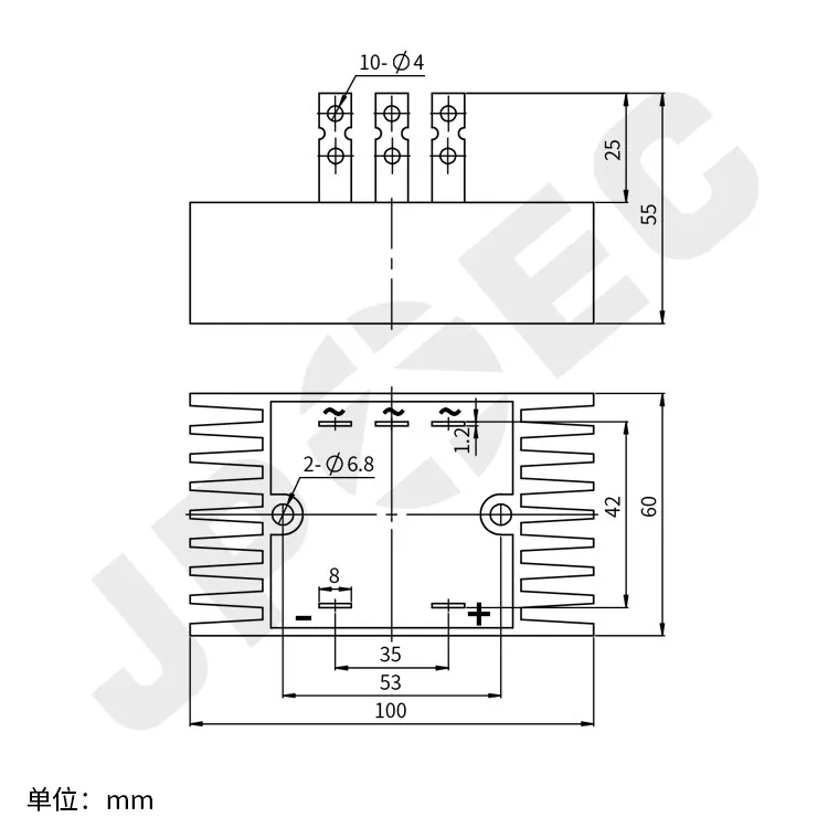 SQL40-8 SQL14-8 Three-phase rectifier bridge 40A full-wave rectifier with its own radiator