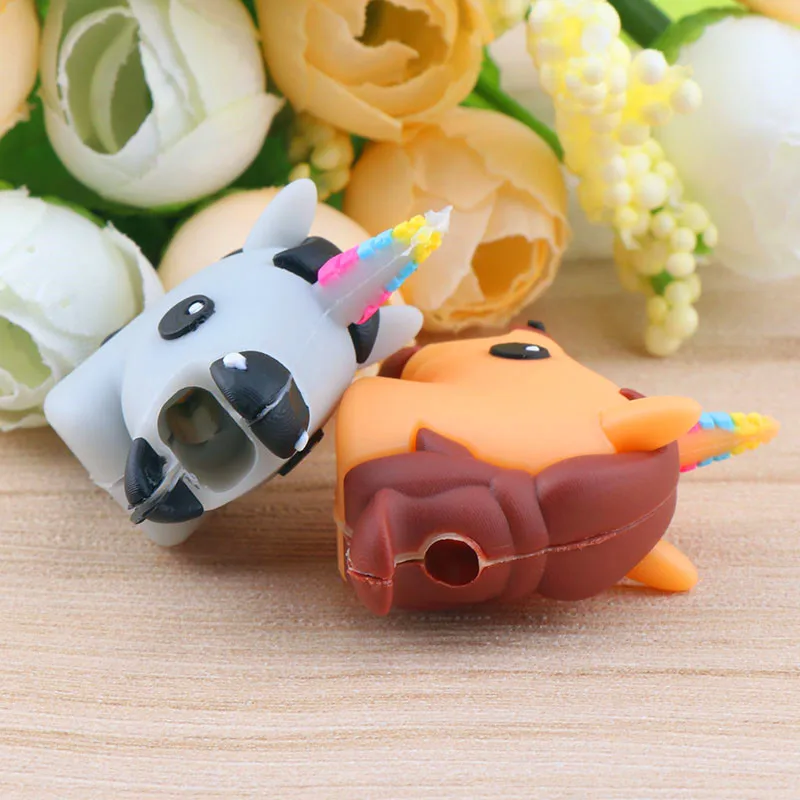 Unicorn Cartoon Cable Protector Organizer Cute Charger Protector Cable Winder Data Line Cord Protective Cover For iPhone