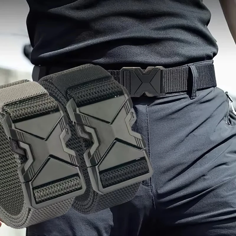 إبزيم حزام رجالي، منسوج خفيف الوزن وجيد التهوية، متعدد الوظائف في الهواء الطلق كاجوال ومتعدد الاستخدامات للرجال