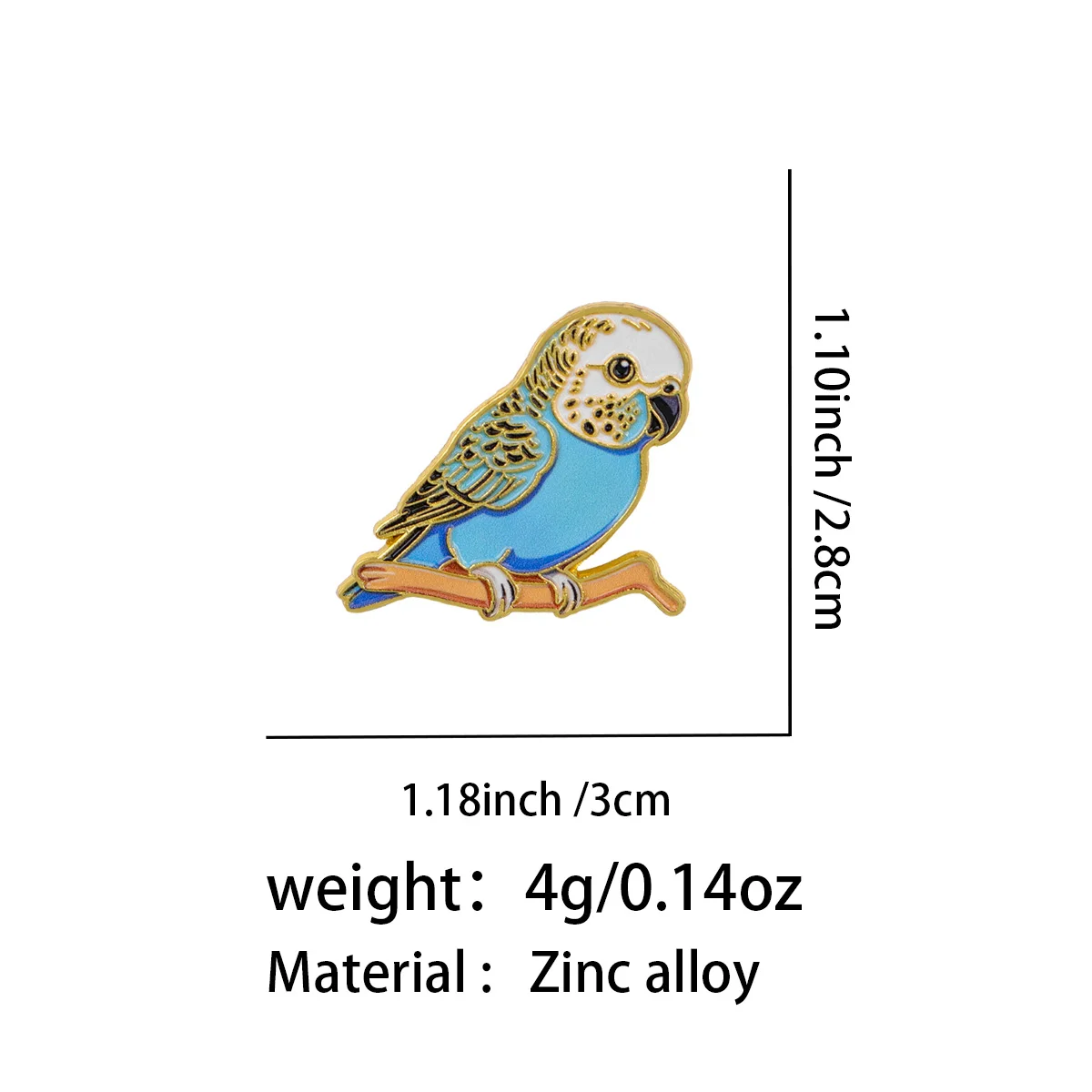 Parrot Enamel Pin Cute Brooch Pines Lapel Pins Badge on Backpack Clothing Accessories Animal Jewelry Friends Gifts
