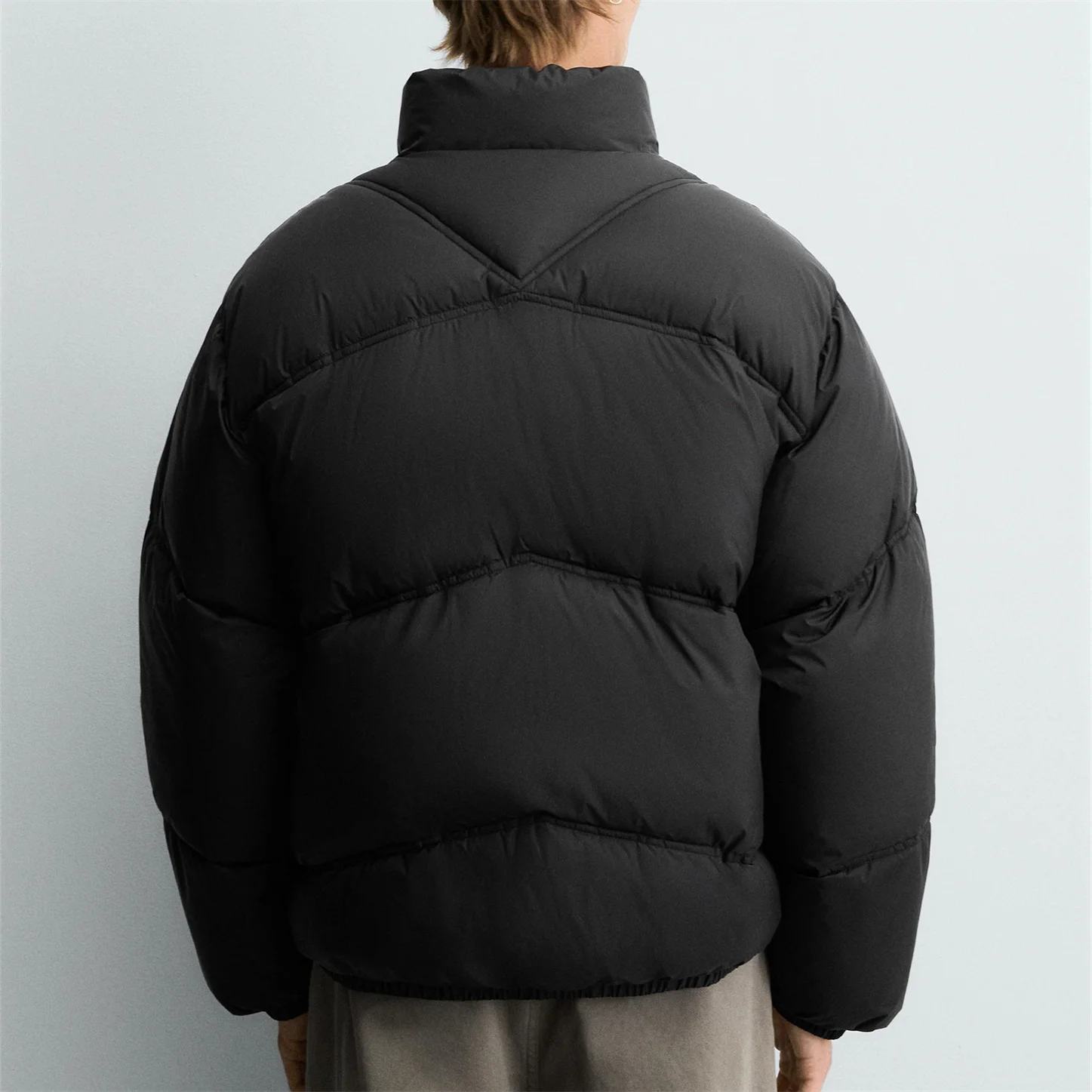 Faionable التكنولوجيا النسيج القطن Jaet الرجال ملابس خارجية غير رسمية وصول جديد موسم الخريف مريحة طويلة Sve سستة إغلاق #3