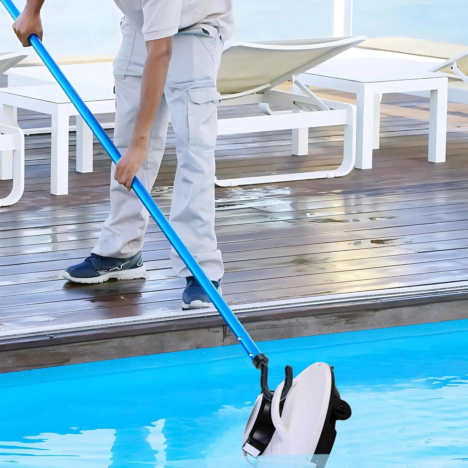 2Pcs Hook for Robotic Pool Cleaner, General Pool Vacuum Robot Telescopic Pole Hook, Hook for Pool Pole, Pool Cleaner Accessories