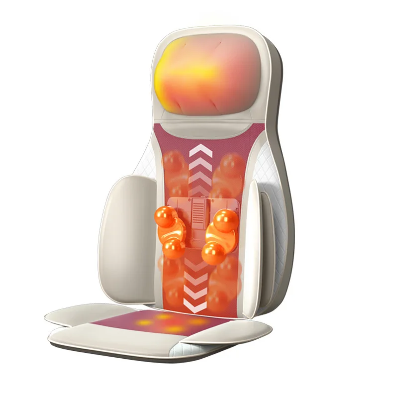 Body Massage Cushion, Airbag for Waist Neck Hips, Dual-use Car Home, Heat Therapy Kneading Massager, Timing Function