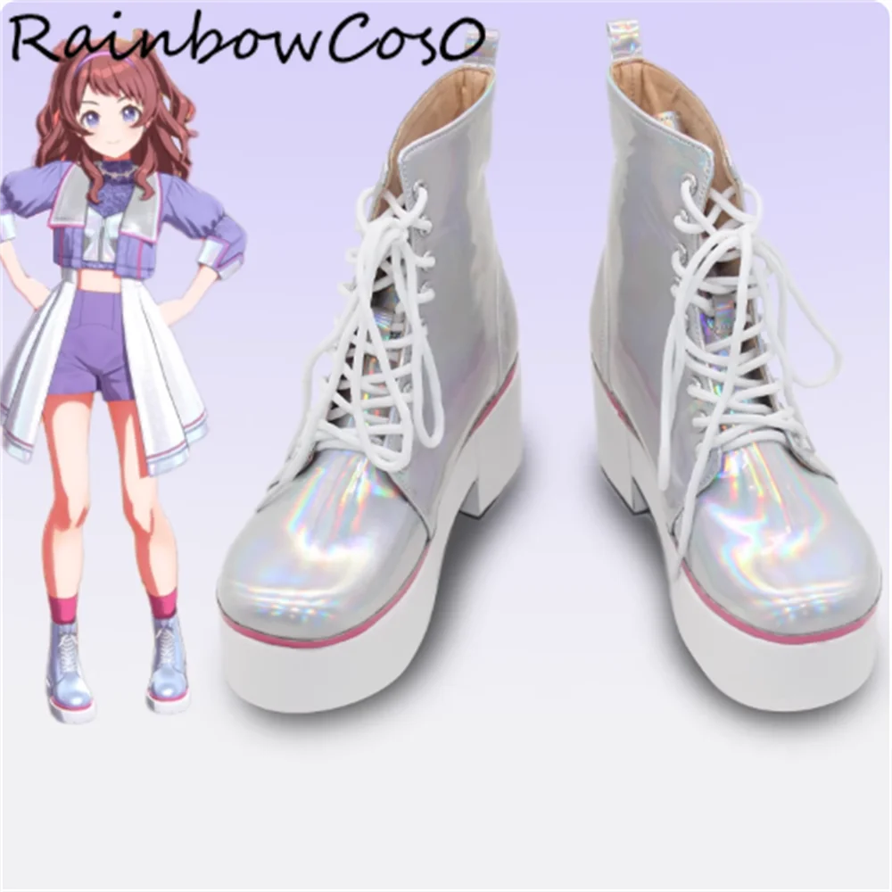 

Hanami Saki Gakuen IDOLM@STER Cosplay Shoes Boots Game Anime Party Halloween RainbowCos0 W5022