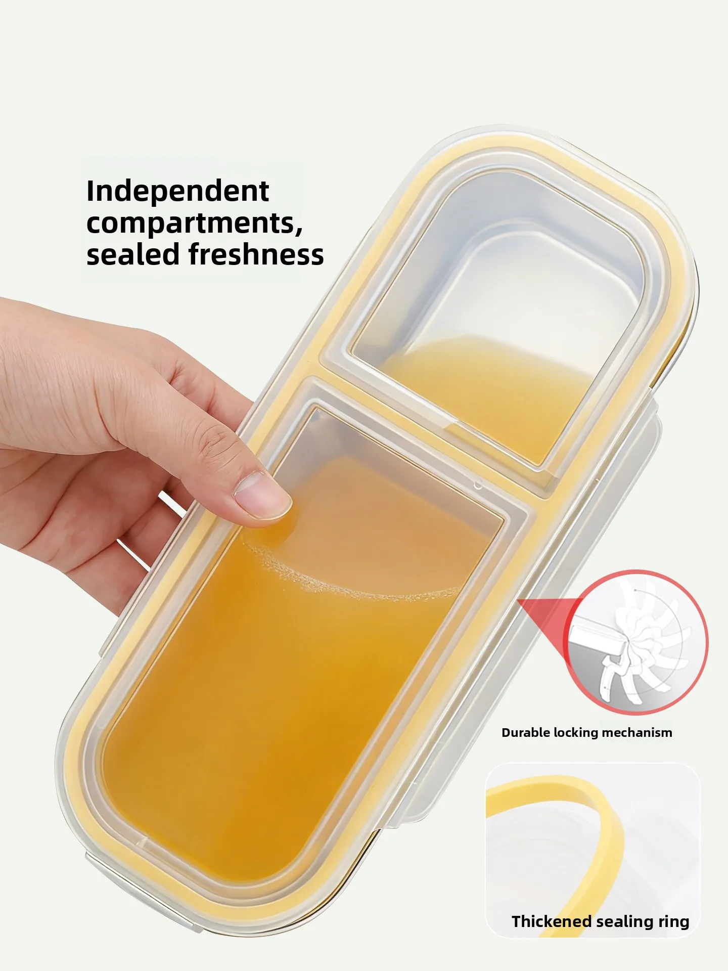 Stainless Steel Microwave Safe Lunch Box Partitioned Healthy Diet Meal Box Easy Cleaning High Sealed Rectangular Shape Office...