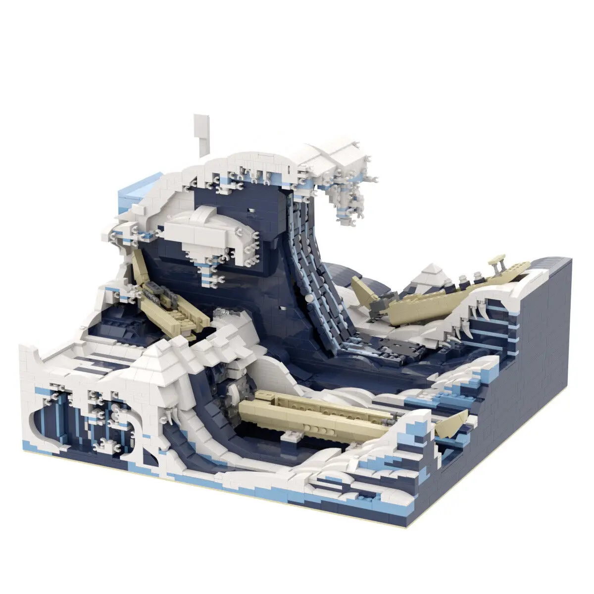 Famous Paintings of the World: The Wave Building Toys Set 3289 Pieces MOC Build