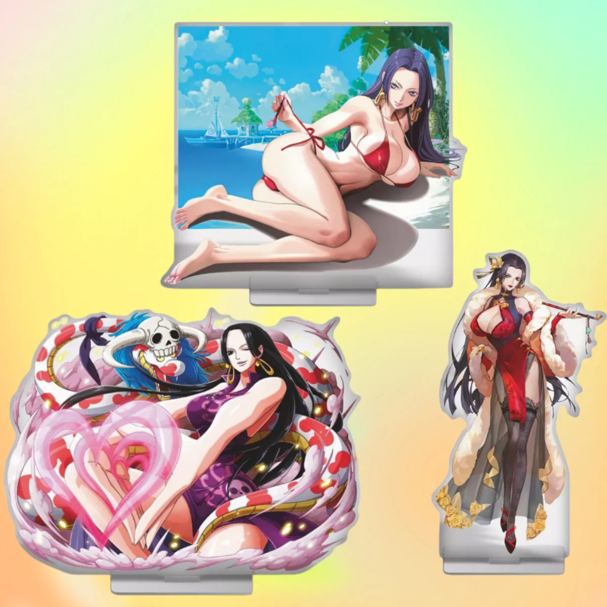 

15 cm Anime Acrylic Standee for One Piece Boa Hancock Monkey D. Luffy Trafalgar D. Water Law Nico Robin Standing Plates Gifts ﻿