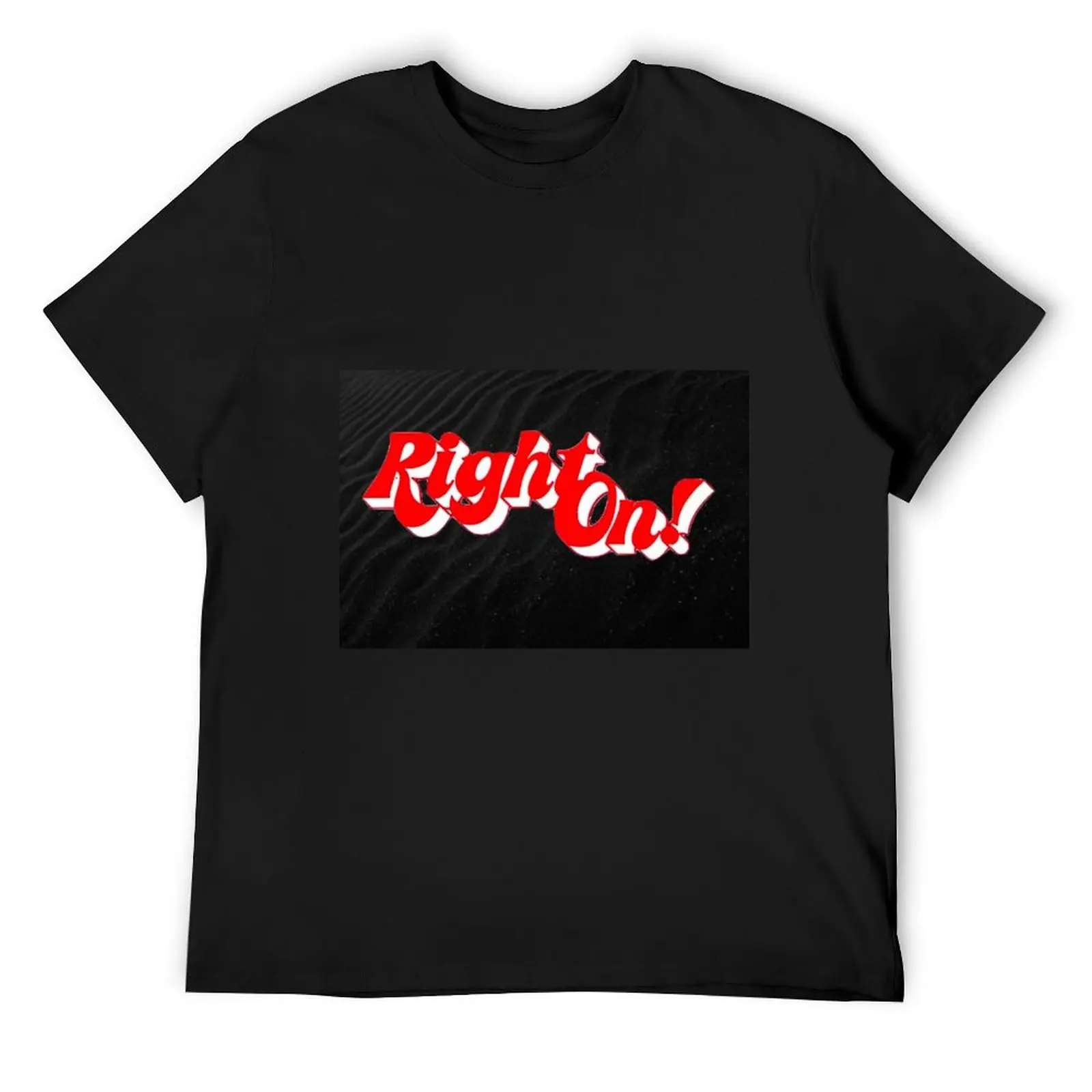 RIGHT ON! MAGAZINE LOGO T-Shirt designer shirts korean fashion street wear Men's cotton t-shirt