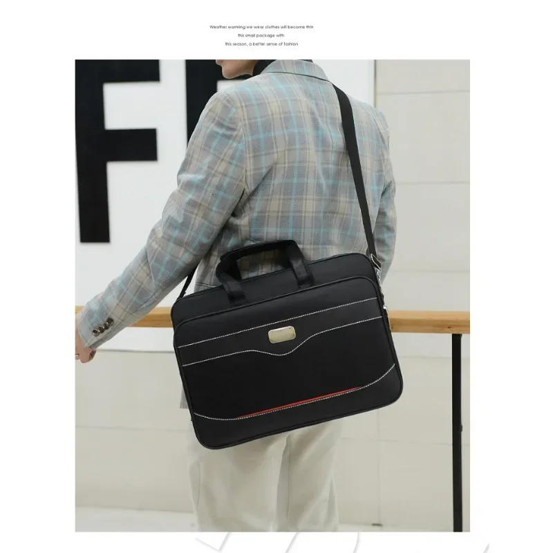 Fashion Large-capacity Men's Briefcase Multifunction Laptop Bag Office Suitcase Crossbody Business Handbag Cloth Waterproof Bags