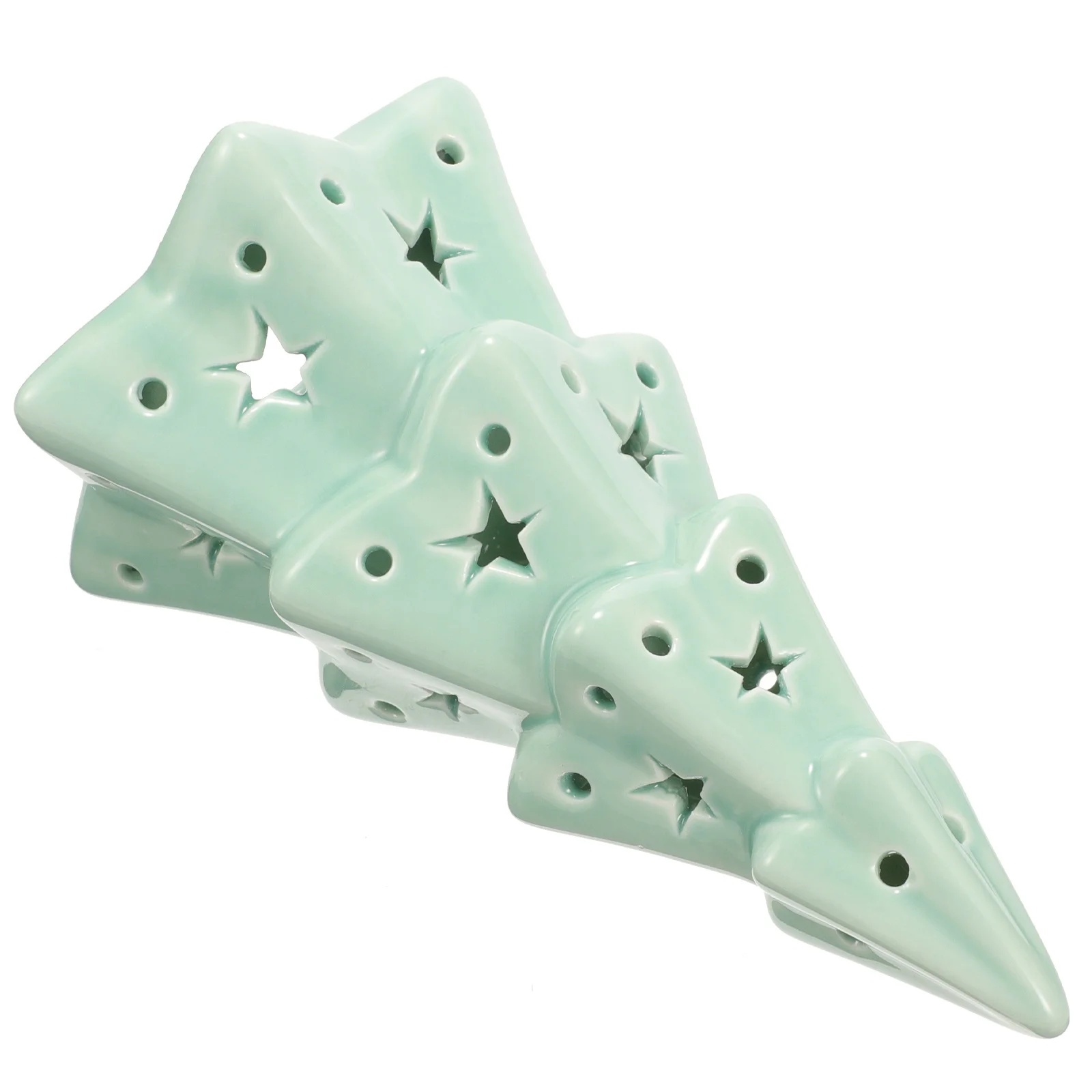 

Premium Ceramic Xmas Tree Decorative Craft No Burrs Holiday Tabletop Ornament for Christmas Party Home Office Use