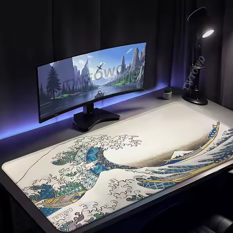 Mouse Pad Gaming Japan Great Wave printon demand HD Large Custom Mousepad XXL Mechanical Keyboard Pad Non-Slip Mice Pad