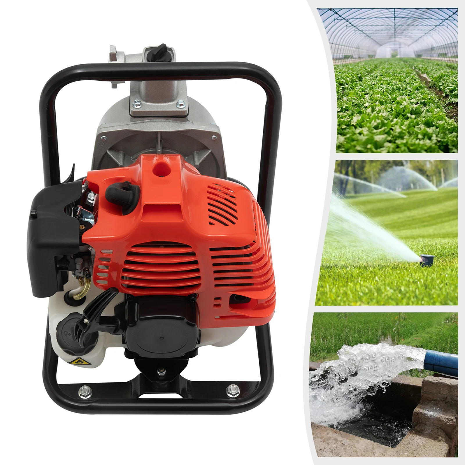 1400W 40.2CC Portable Water Pump & An Additional Air Filter, Garden Pump Tool Kit for Drainage/ Irrigation