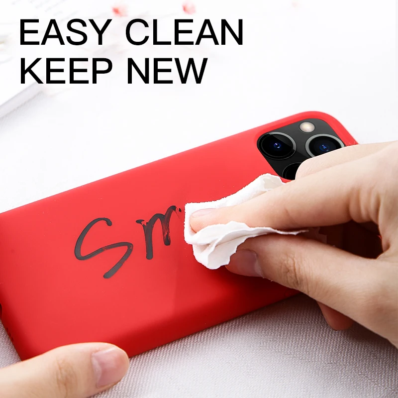 Luxury Original Liquid Silicone Soft Case For iPhone 16 12 11 Pro Max 7 8 Plus X XR XS Max SE Smooth Skin Feel Shockproof Cover