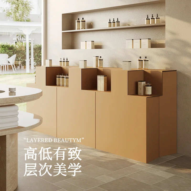 Eighteen-Tier Corrugated Cardboard Display Stand, Multi-Layer Partitioned Exhibition Display, Commercial Display Stand, Bag And