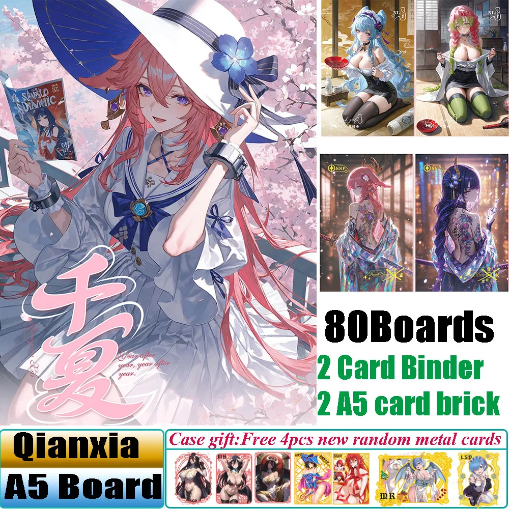 

New Qianxun Society QianXia A5 Goddess Story Card A5 Waifu Board Hutao Ganyu Hobby Spicy Sexy Temptation Tattoo Collection Cards