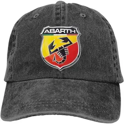 Nyanhif Personalized Abarth Automobile Logo Cool Hat Cap for Man Black