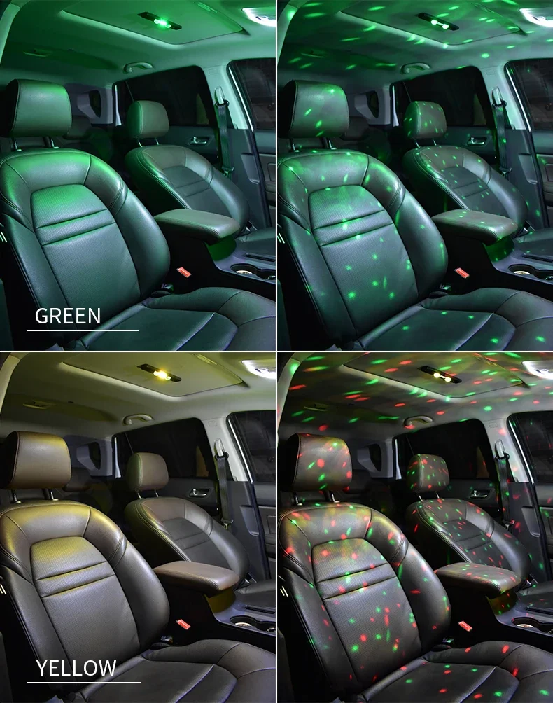 LED-Autodach-Sternenlicht USB-Ladung 5V RGB Rhythmus-Atmosphärenlicht Auto-Innenraum Kabellose Fernbedienung Blinkende Partylichter – Detail 18