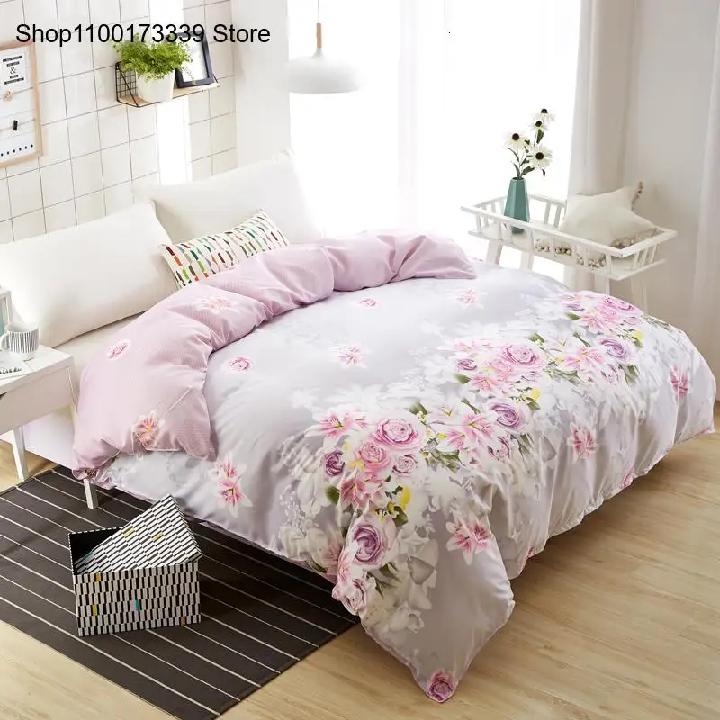 Fashion Four Seasons Floral Print Quilt Cover Double Sided Quilt Cover 180*200/200*230/220*240