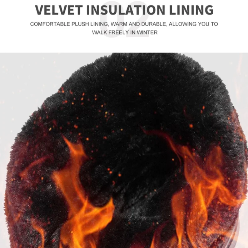 أحذية الثلوج الرجالية في الهواء الطلق مريح بطانة الصوف أحذية رجالية دافئة خفيفة في الهواء الطلق أحذية رجالي قصيرة أفخم أحذية رجالية حجم كبير 51 #3