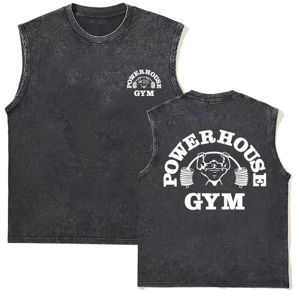 2026 NEU Vintage Washed Doppelseitig Bedrucktes Tanktop für Herren und Damen – Oversized Retro Fitness Gym Freizeit Ärmellose Weste Herren Tanktop – Detail 30