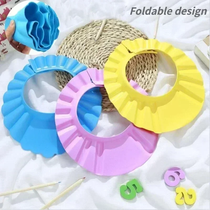 Safe Shampoo Shower Bathing Bath Protect Soft Cap Hat For Baby Wash Hair Shield Children Bathing Shower Cap Hat Kids Baby Care