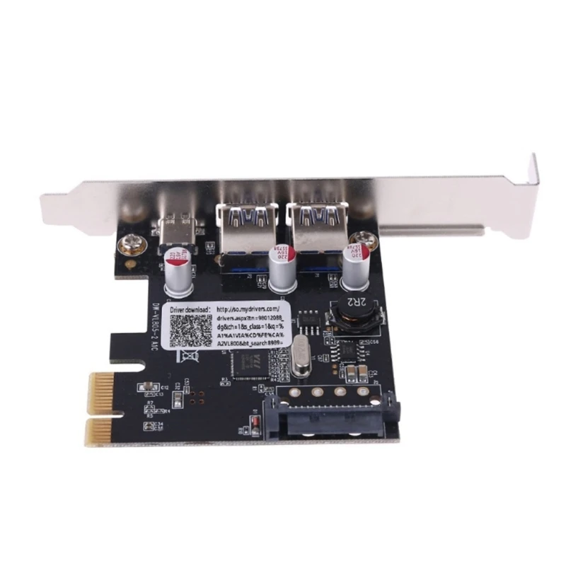 Desktop PCIE naar USB3.1 Adapter Uitbreidingskaart Ondersteuning PCIE 1x/4x/8x/16x Slot