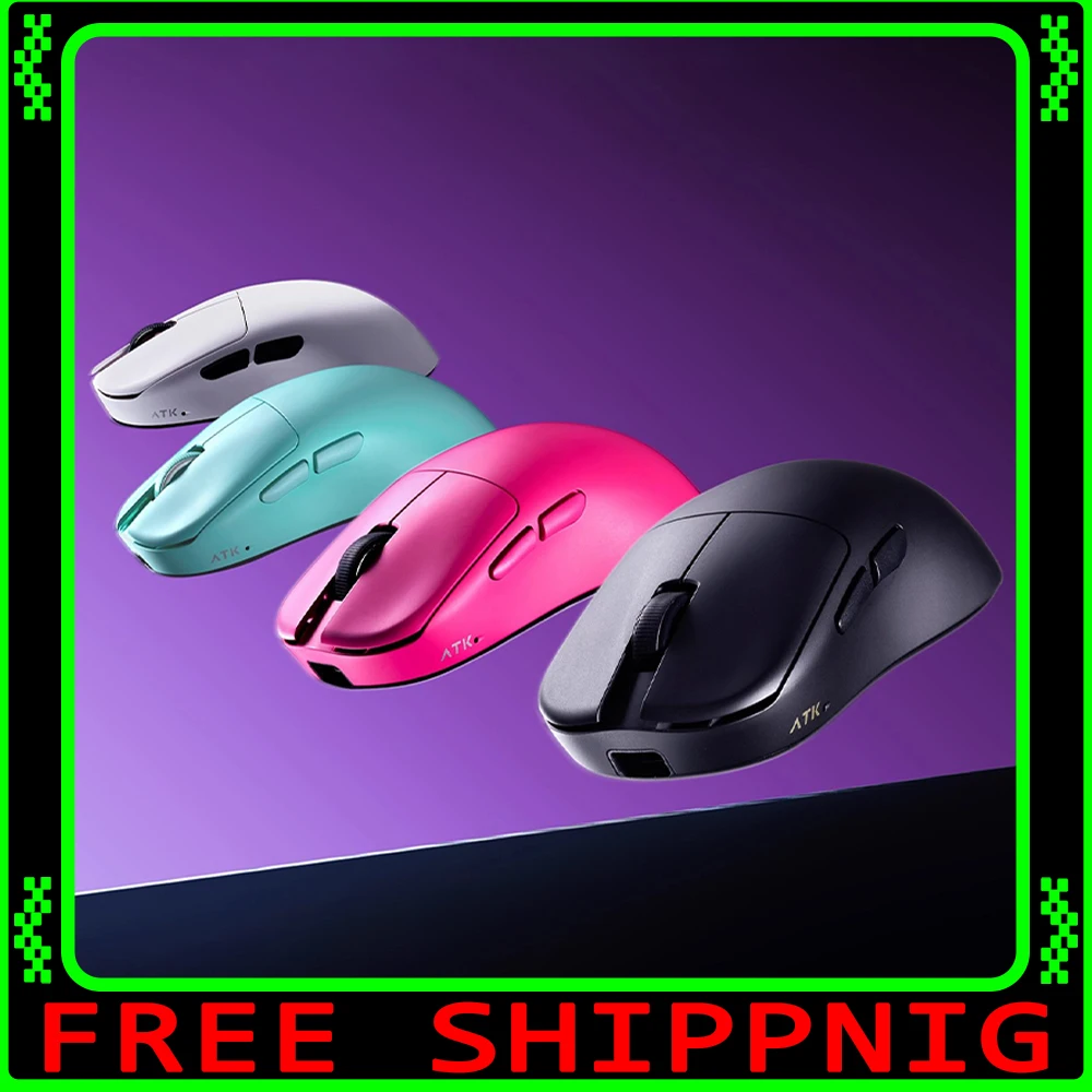 

ATK U2 V2 Ultimate Wireless Mouse 3-Mode Paw3950ultra Nordic54l15 45g Lightweight 0.263ms Low Latency 600mah for fps gamer Gifts