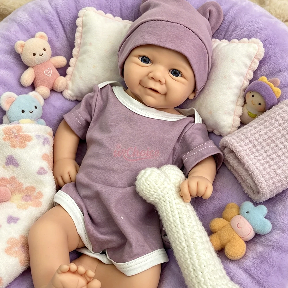 17Inch Lifelike Waterproof Silicone Reborn Girl/Boy Doll Anatomically Correct Soft Comforting Support for Child Loss Grief