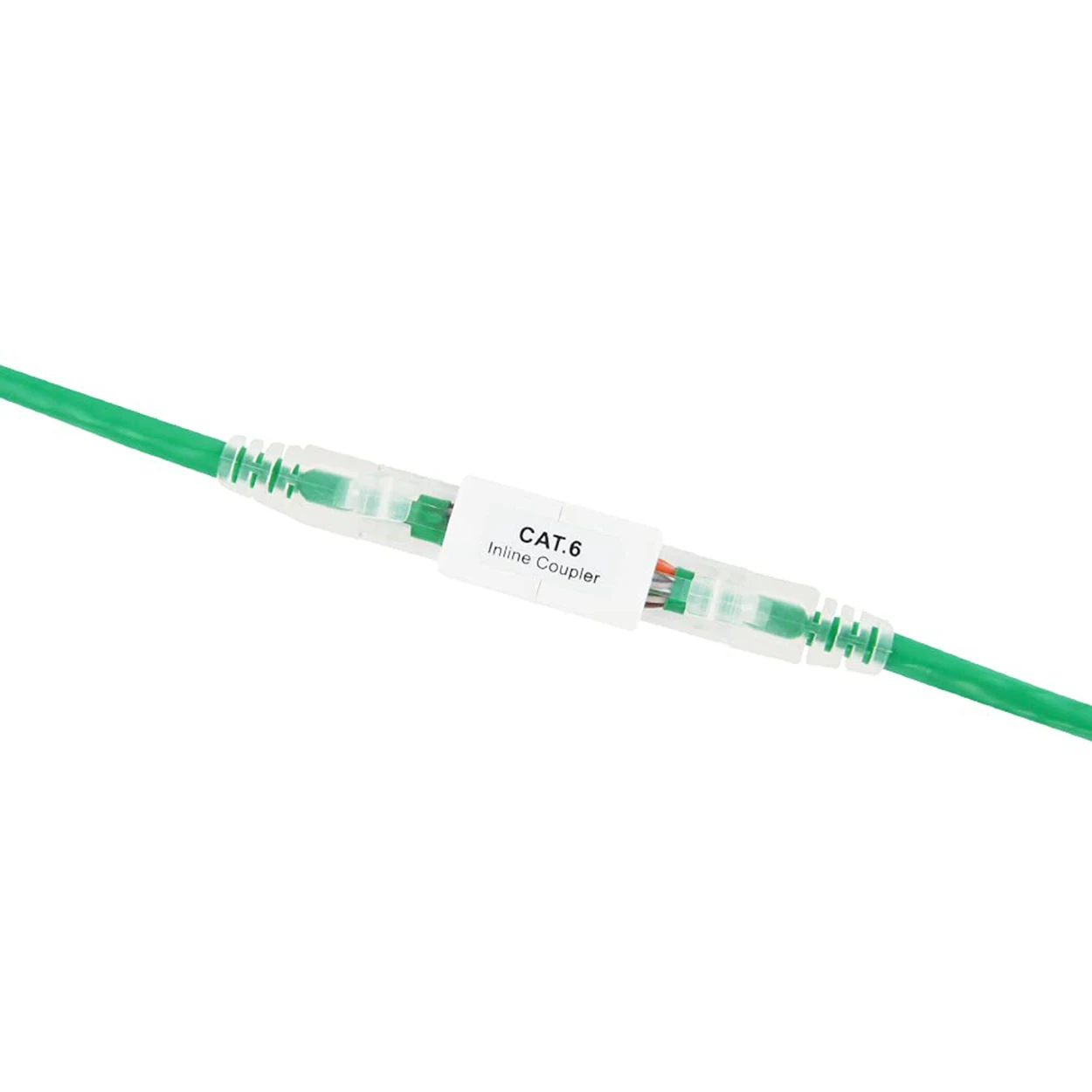 2 conector dos ethernet do acoplador dos pces rj45 para o adaptador fêmea do extensor do cabo dos ethernet cat5e/cat6 ao tipo fêmea mini branco