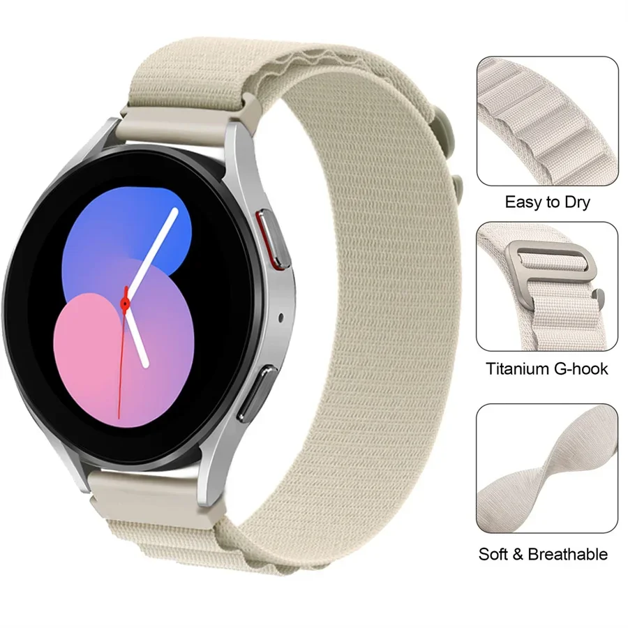 Anello alpino per Samsung Galaxy Watch 6/5/5pro/6 Classic/4/Active 2 band 22-20mm bracciale sportivo Huawei watch GT 4-3-pro-2e strap