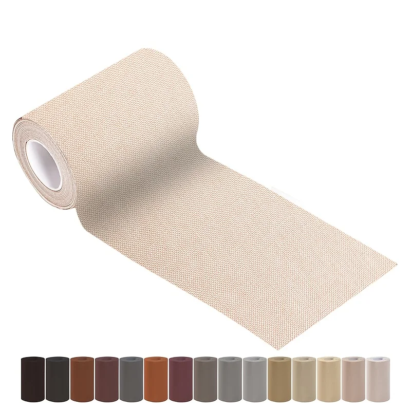 Selbstklebendes Leinen-Reparaturband, 7,6 x 152 cm, wasserdichte Leinen-Reparaturflicken für Leinenmaterialien, Möbel, Zelte, Sofas, Kleidung