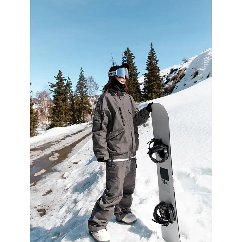 Pantaloni da sci Snowboard Doppia tavola Freestyle Impermeabile Vento addensato Inverno giapponese
