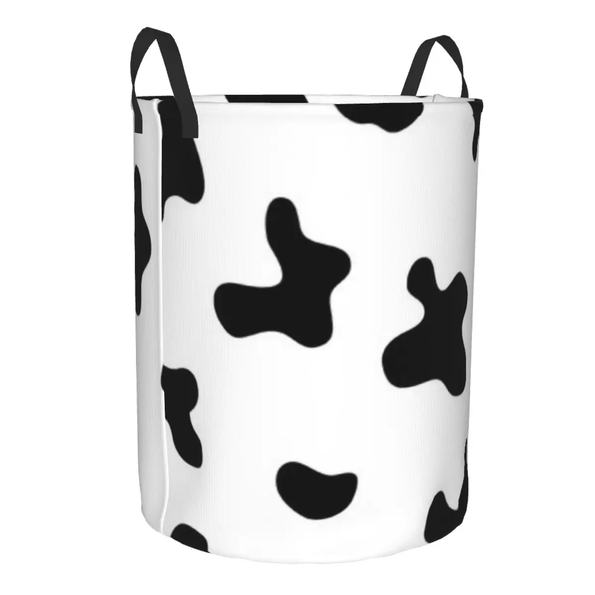 Dirty Laundry Basket Cow Spots Textures Folding Clothing Storage Bucket Home Waterproof Organizer