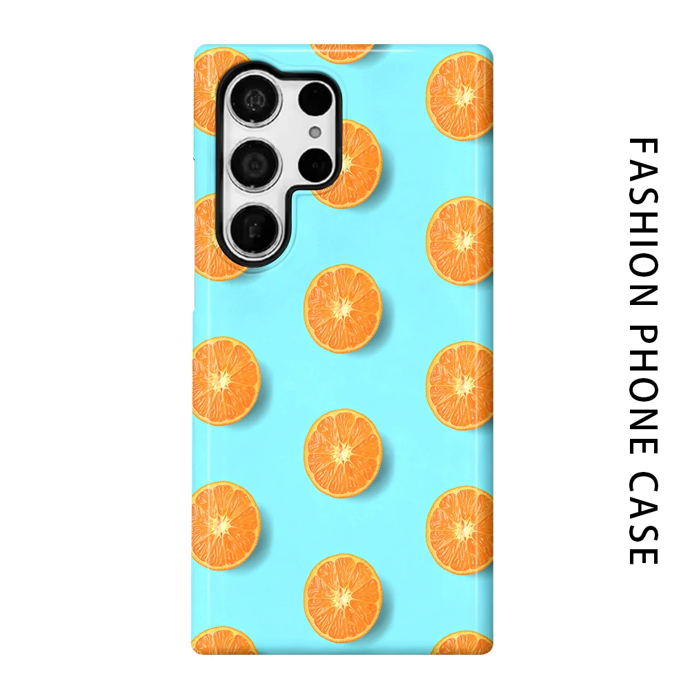 Orange Slices Phone Case for For Samsung Galaxy S26 S25 S24 S23 S20 FE A56 A36 Ultra Glossy HD Hard Cover Film Shell
