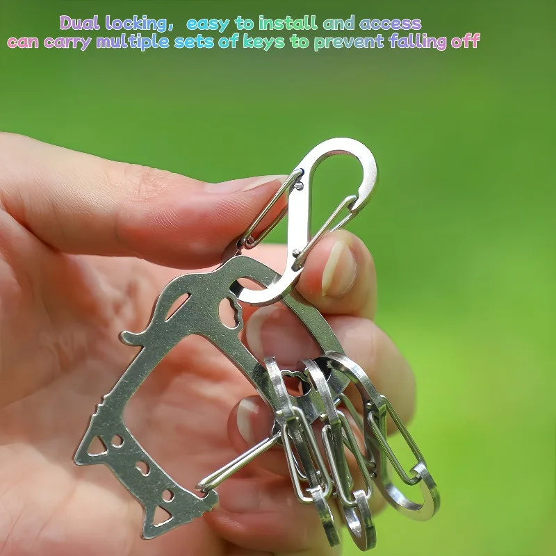 1 cute cat keychain with a safe spring hook, compact and lightweight, suitable for camping, daily carrying, and as a gift