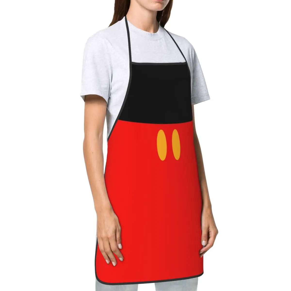 Cartoon Mickey Pattern Apron for Women Men Unisex Bib Anime Mouse Minnie Cooking Kitchen Tablier Cuisine Chef Gardening