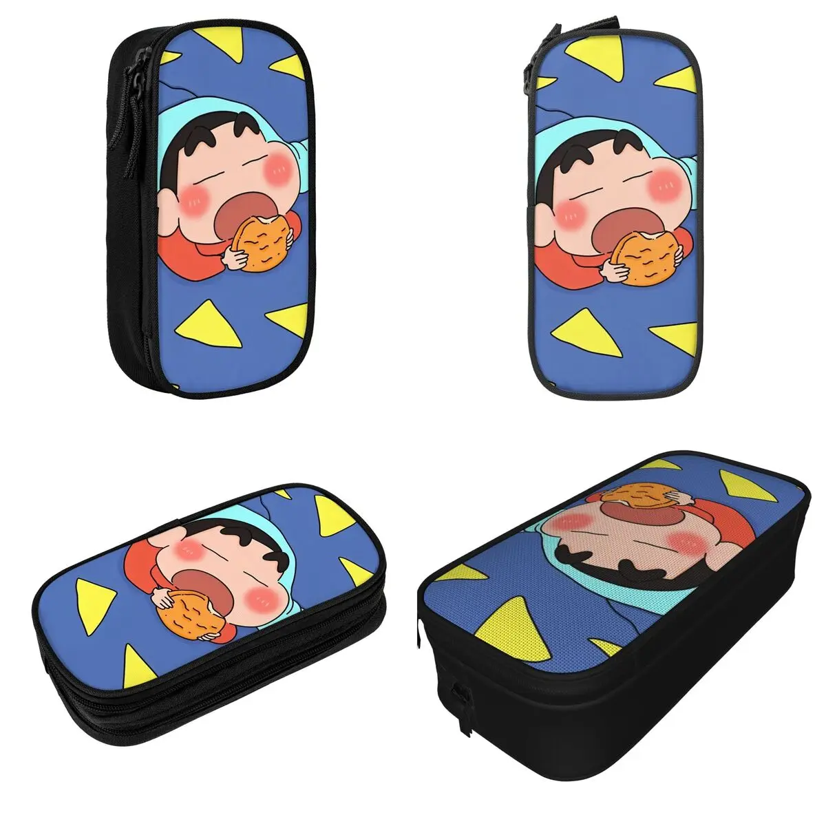 Crayon Shin-chan Eating Pencil Case Japanese Anime Pen Pencil Bags Student Large Storage Students School Cosmetic Pencil Pouch