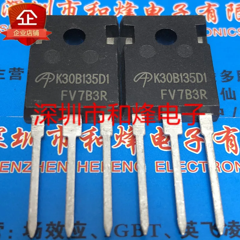 Free shipping    K30B135D1 AOK30B135D1  TO-247 1350V 30A     20PCS
