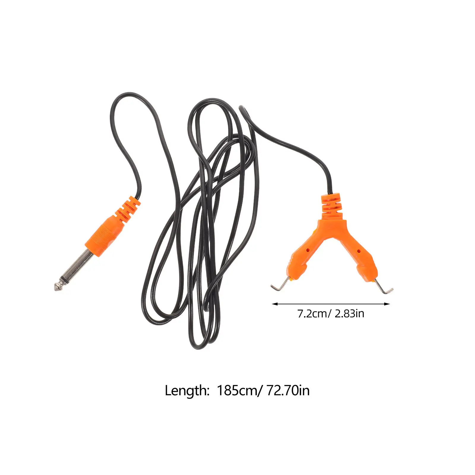 Tattoo Clip Cord Silicone Wire Long 6.35mm 2 Pin Stereo Power Cable Compatible Professional Tattoo Equipment Long Clip Cord
