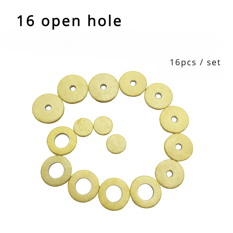 1 set 16 17 Hole C Key Open Hole Flute Casings Pads Flute Button Pad Sound Hole Sealing Gasket Flute Casing Button Mat